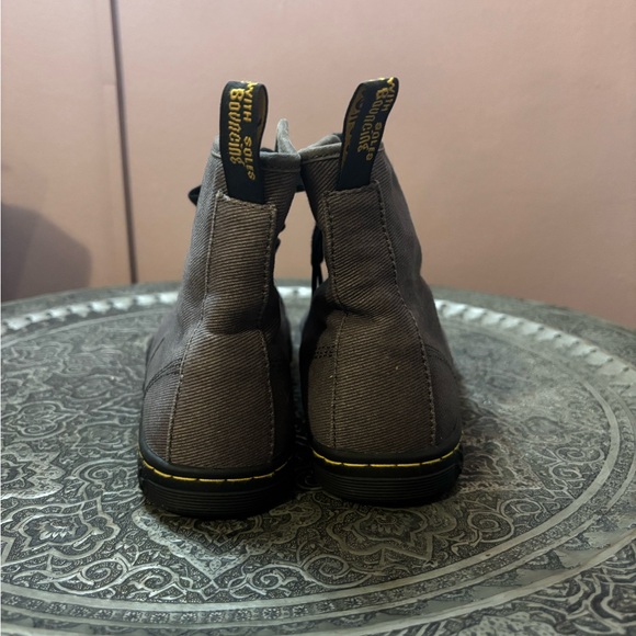 Dr. Martens Charcoal Canvas Boots - Picture 3 of 5